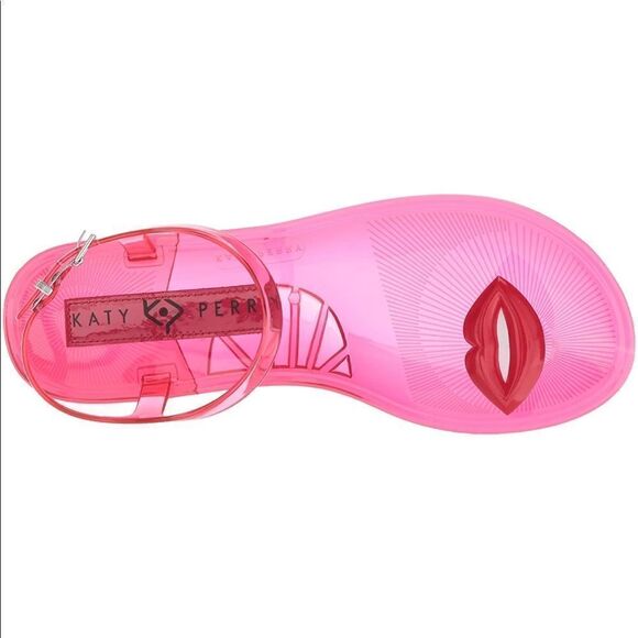 NIB 👄 KATY PERRY THE GELI JELLY LIPS SANDALS - Picture 7 of 8